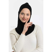Shalista Boyunluklu Bone Pamuk Penye Siyah