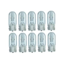 10 Adet W5w T10 Dipsiz Ampul, 12v 5w