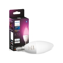 Philips Hue 5.3w Renkli Akıllı B39 E14 Led Ampul, Bluetooth Özell Beyaz