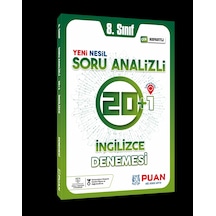 Puan - 8 Sınıf 20+1 Ingılızce Deneme Sınavı