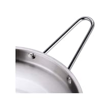 Suntek Paslanmaz Çelik Servis Tepsisi Dekoratif Gümüş-24cm Gümüş