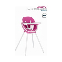 Monty Mama Sandalyesi 3 Kademeli Tabla Kaymaz Tabanlı Geniş Oturma Alanlı 6ay-9yaş Minderli
