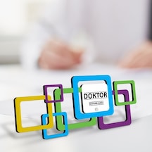 Kişiye Özel Mesleki Doktor Ahşap Masa İsimliği model J1