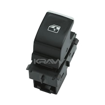 Cam Düğmesi Tekli - Beyaz Işık - Krom Golf Vıı - Passat B8 - Tıguan