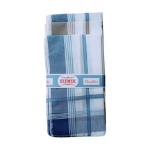 Alfa Aksesuar 03 Elemek Erkek Çizgili Mendil 12 Adet 39x39 Cm Çok Renkli