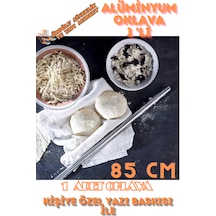 1'li Masterchef Alüminyum Paslanmaz 85 Cm Metal Oklava Hamur