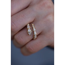 Yenigün Kuyumculuk 14 Ayar Altın Taşlı Yılan Yüzük Yzk26472