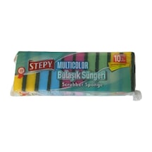 Stepy Bulaşık Süngeri Çok Renkli Düz 10'lu