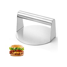 Paslanmaz Çelik Burger Presi, 14 Cm, Ağır Hizmet Tipi, Yuvarlak Hamburger Presi Kalıbı, Kızartma, Izgara, Biftek, Panini İçin Mükemmel