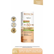 Bioxcin Sun Care Akneye Eğilimli Ciltler Için Renkli Güneş Kremi 50 Spf 50 Ml - Tinted, Akne, Dry Touch, Mat