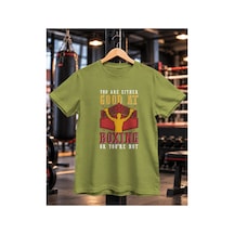 Segungear Goodatboxing Erkek Regular Fit Baskılı Spor Tişört Haki - 933506538 Haki