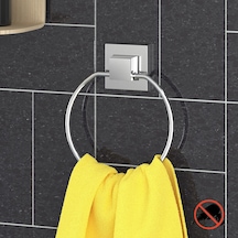 Teknotel Yapışkanlı Yuvarlak Havlu Askısı Krom Ef235 Krom