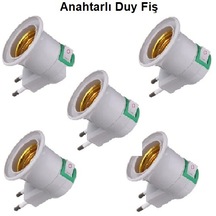 5 Adet Anahtarlı Duy Fiş