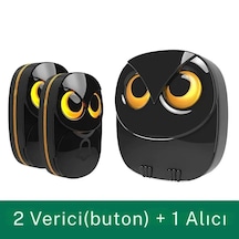 Techtic Kablosuz Kapı Zili Sevimli Baykuş Işıklı 1alıcı 2buton
