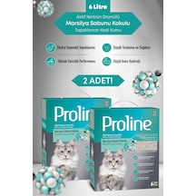 Proline Aktif Karbon Tanecikli Marsilya Sabunu Kokulu Kedi Kumu 2x6 Lt