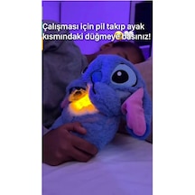 Nefes Alan Peluş Uyku Arkadaşı Müzikli Ve Hareketli Açık Mavi