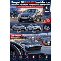 Peugeot 301 2012-2026 Modeller İçin Obd2 Head Up Display Hayalet Gösterge Ekranı Ön Cam Hız Göstergesi