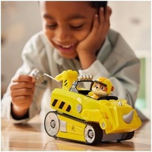 Paw Patrol Jungle Pups Rubble Figürlü Gergedan Aracı Temel Araç , 3 Yaşından Büyük Çocuklar İçin Oyuncak