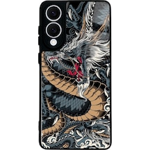 Samsung Uyumlu S25 Edge Ejderha Tasarımlı Glossy Telefon Kılıfı Çok Renkli