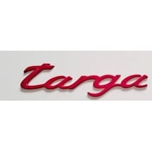 Porsche Uyumlu Yazı Targa 3 13 Cm Kırmızı