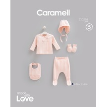 Caramell Very Nice 5'li Hastane Çıkışı Zıbın Seti Pembe renkli