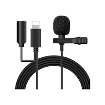 POWERMASTER JH-041-A LIGHTNING GİRİŞLİ VE KULAKLIK GİRİŞLİ YOUTUBER YAKA MİKROFONU