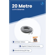 Network Kablosu Cat6 20m Ethernet İnternet Data Gigabit Rj45 Ev V