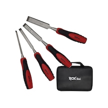 Rox Wood Düz Iskarpela Seti 4 Parça Neopren Çantalı