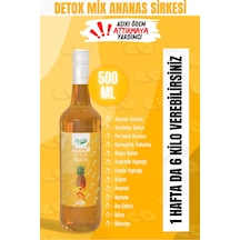 Detox Mix Ananas Sirkesi 500 Ml 12 Bitkisel İçerikli Özel Karışım Sirke - Doğal Fermantasyon