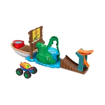 Hot Wheels Monster Trucks Renk Değiştiren Araçlar Timsahtan Kaçış Oyun Seti- HGV14