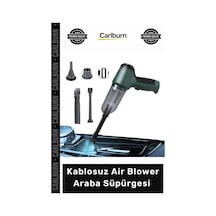 Süpürge Güçlü Vakum Kablosuz Şarjlı Taşınabilir Profesyonel Air Blower Araba Süpürgesi Yeşil