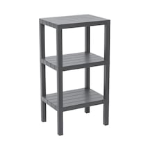 3 Raflı Gri Modüler Ünite Plastik 38x29x74 Cm Çok Renkli