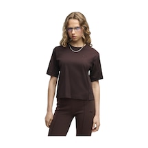 Puma Her Relaxed Kadın Kahverengi Günlük Stil T-shirt 69403033