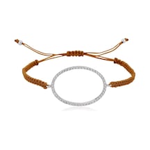 Gümüş İpli Oval Bileklik G70Bl Altınsepeti