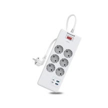 Honeywell HC000047 2xType-C 2xUSB-A Akım Korumalı Priz 6'lı