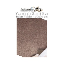 Kahverengi Yapışkanlı Simli Eva 50x70 Cm 3 Adet Simli Yapışkanlı Eva Süngeri Okul Kreş Anasınıfı Elişi Etkin Diğer