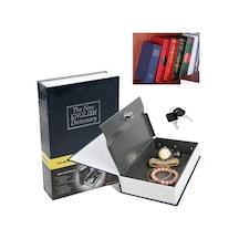 Buffer Kitap Görünümlü Dekoratif Kitap Kasa Metal Kutulu Anahtarlı Gizli Kasa