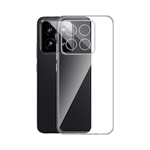 Xiaomi 14t Pro Kılıf Kamera Korumalı Silikon Şeffaf Arka Kapak Şeffaf