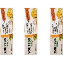 Youplus Pro Vitamin C, D, Çinko & Propolis 15 Efervesan Tablet X 3 Adet