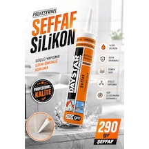 Daystar Şeffaf Silikon Mastik 290 Gr Güçlü Yapışma Suya Dayanıklı Banyo Mutfak Cam Pvc İç Ve Dış Mek Çok Renkli