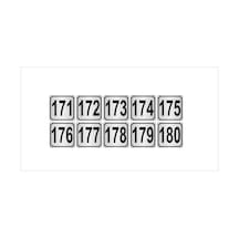 Metal Kapı,Masa,Dolap Numarası 5Cmx5Cm 10 Adet (171…180) (428976792)