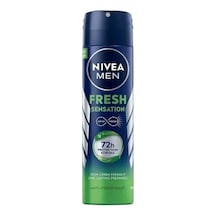Men Erkek Sprey Deodorant Fresh Sensation 150 Ml, Ter Ve Ter Kokusuna Karşı 72 Saat Anti-perspirant Koruma, Ferah Koku