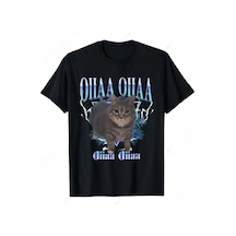 Tarzsokak Siyah Oııaa Oııaa Komik Dönen Kedi Meme Mizah Kedi Beyinrot Komik Hakim Tee Siyah