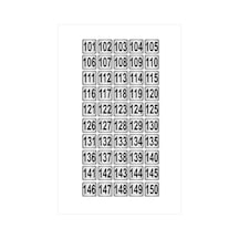Metal Kapı,masa,dolap Numarası 4cmx4cm 50 Adet (101…150) Gümüş Renk Metal
