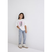 Mavi - Minnie Mouse Baskılı Beyaz Tişört 7610253-70057 Beyaz