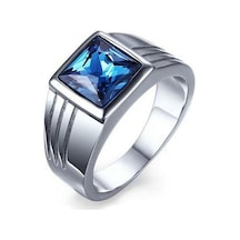 Novahub Erkek Yüzükleri Nişan Alyansları Avrupa Ve Amerika Otoriter Safir Yüzükler 6 Mavi Mavi