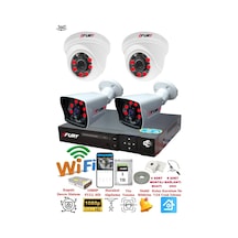 Fury 4 Kameralı 5mp 3.6mm Lens 2mp Görüntü 6 Atom Led Gece Görüşlü Full Hd Güvenlik Kamerası 251412 1 Tb