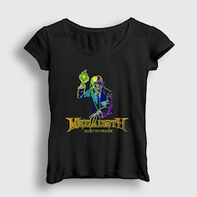 Presmono Kadın Rust In Peace Megadeth T-shirt Siyah