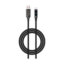 S-link Armor Led Uc-066 66w 1m Usb To Type-c Pd Örgülü Led Başlıklı Siyah Hızlı Şarj Kablosu Kdo