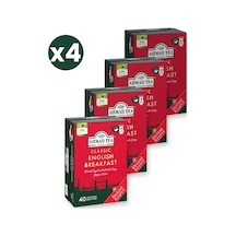 Ahmad Tea Klasik English Breakfast Demlik Poşet Çay 40x2 G 4'li Ekonomik Paket Toplam 160 Demlik Poşet